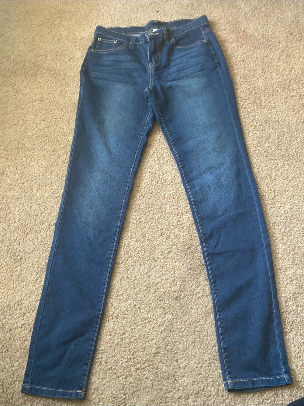 Bongo Jeans Women’s Size 9 Mid Rise Skinny Blue Stretch Denim Dark Wash